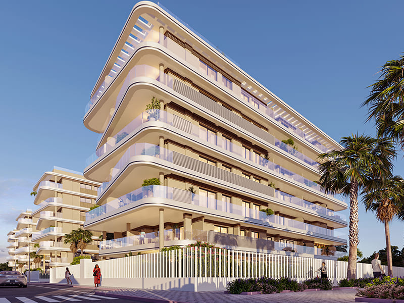 Vue d'ensemble Luxueux complexe face à la mer à Puig de Santa María