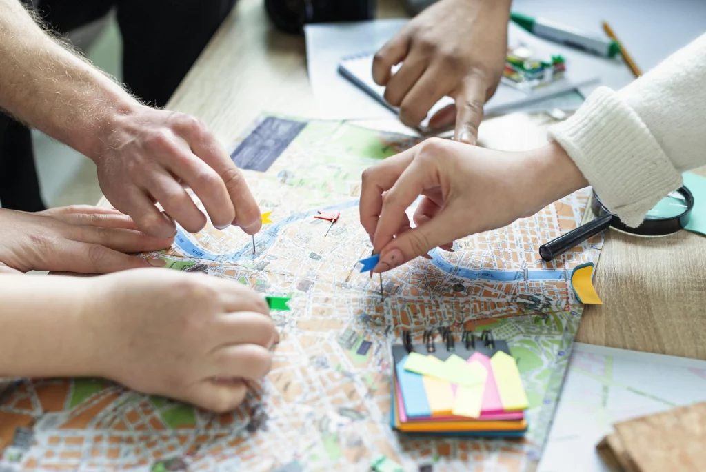 Illustration de l'article où investir en Espagne montrant le choix d'un emplacement sur une carte