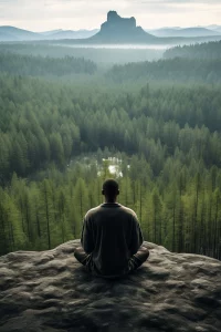 Personne méditant illustration du chapitre Gain de temps et tranquillité d'esprit